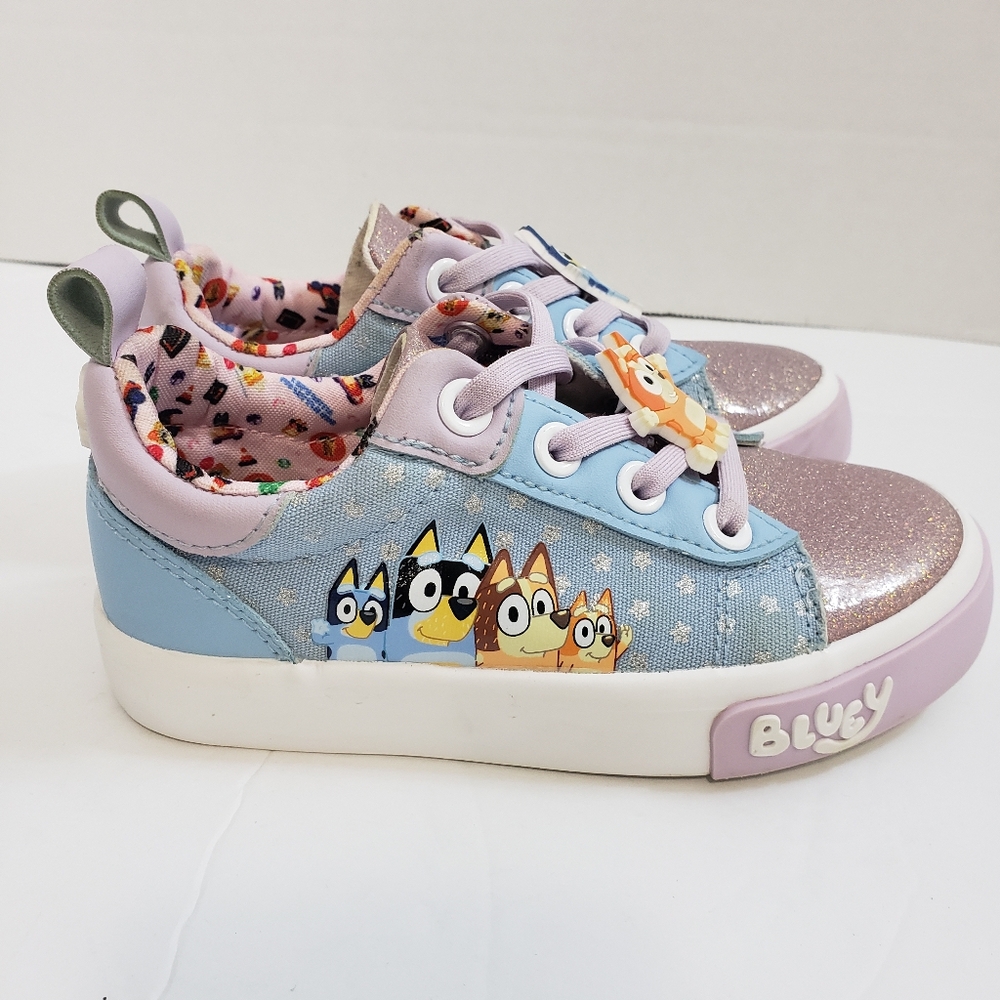 Playful Pink and Blue Cartoon Sneakers